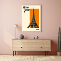 Eiffel Tower Minimalist Design Travel Poster