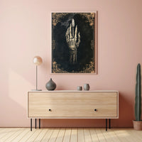 Skeleton Hand With Arrow Poster