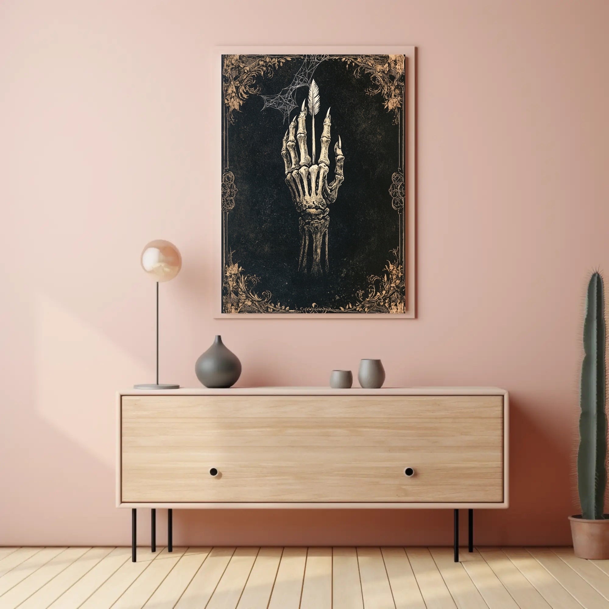Skeleton Hand With Arrow Poster