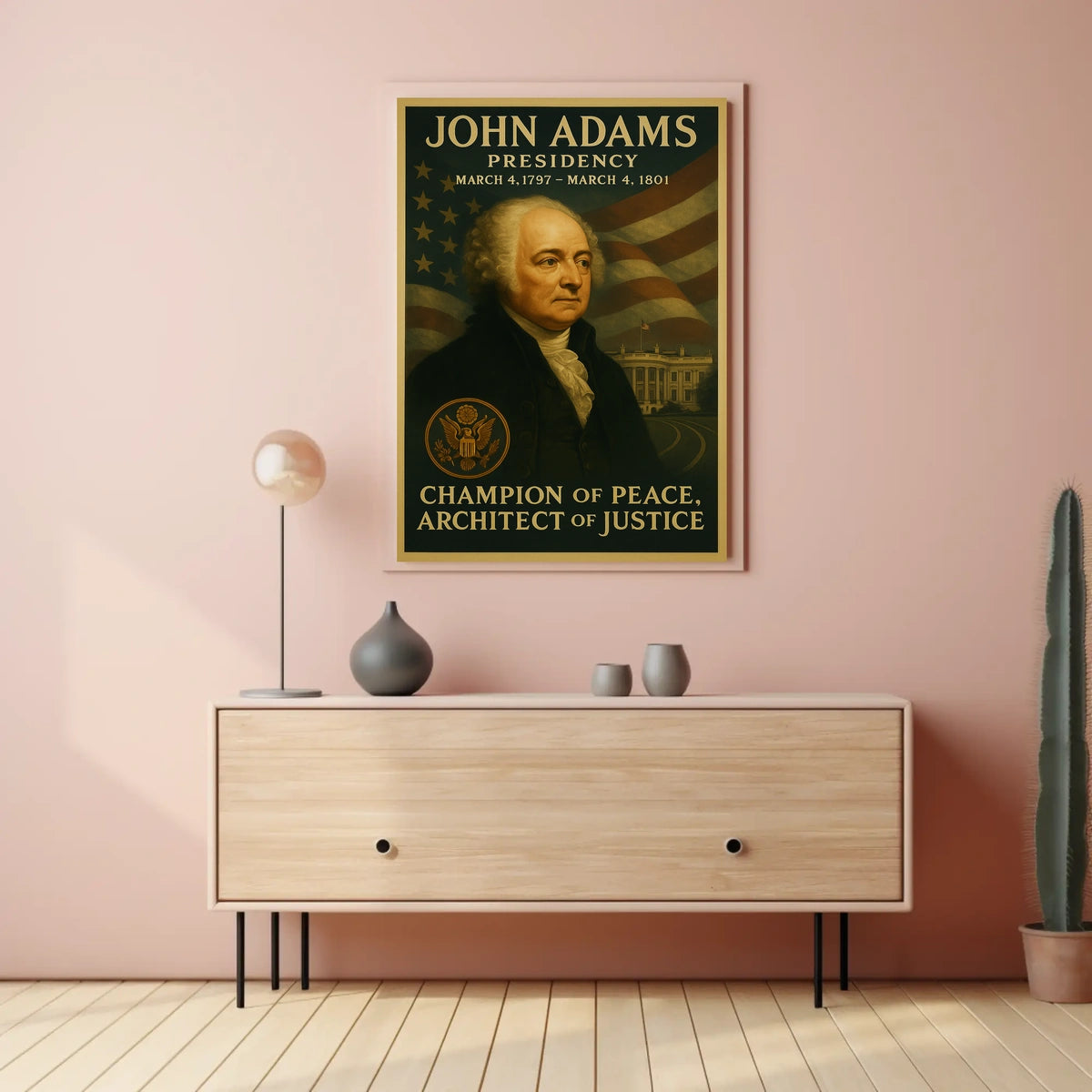 John Adams Historical Iconic Art Poster