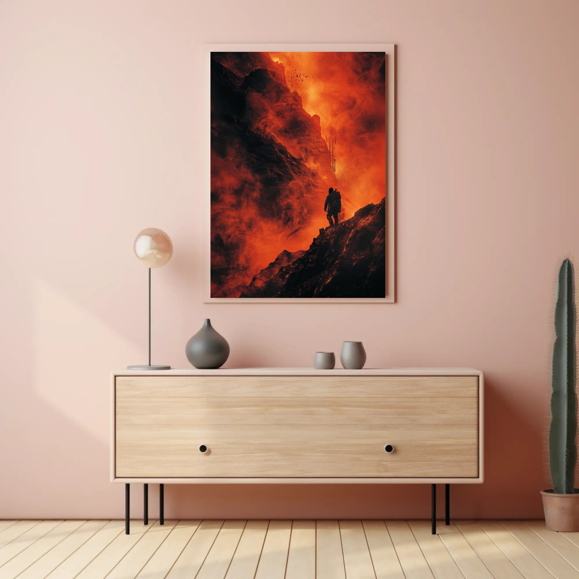 Volcanic Survival Adventure in Futuristic Sci-Fi Poster PosterGoat