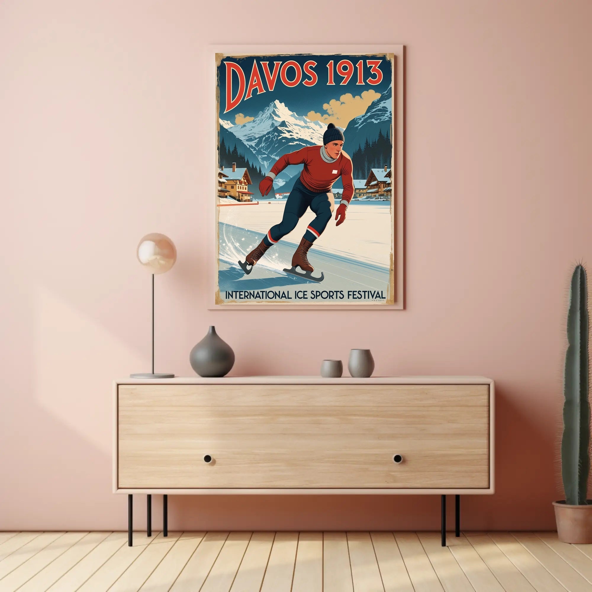 Davos 1913 – International Ice Sports Festival Poster PosterGoat