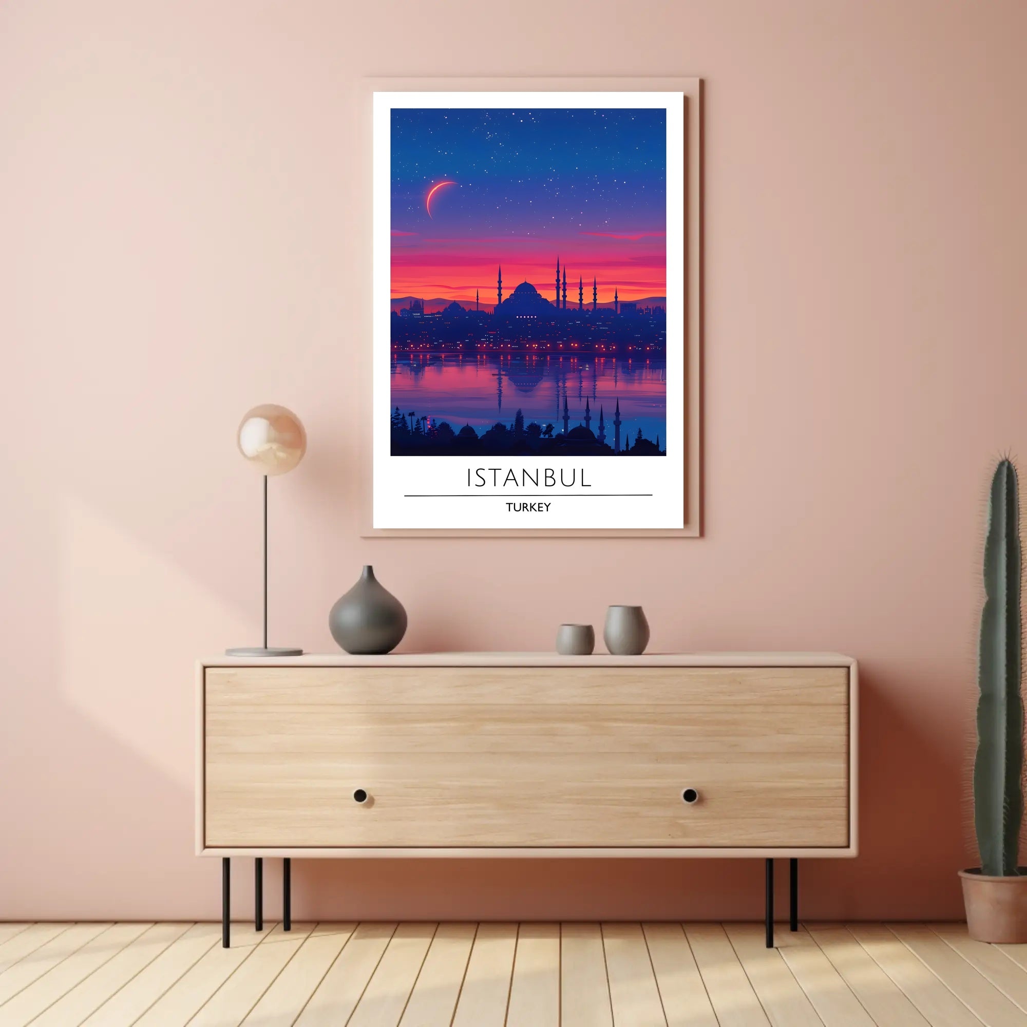 Istanbul Twilight Skyline Enchantment Urban or Cityscape Poster