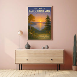 Discover Lake Charlevoix Serene Travel Poster
