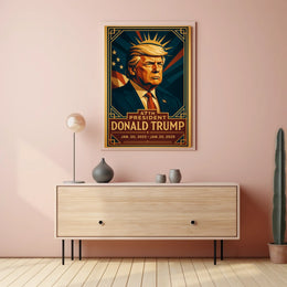 Future Presidency Patriotic Vintage Propaganda Poster