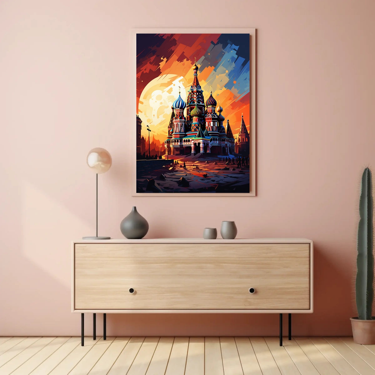 Vibrant St. Basil's Cathedral Travel Art Poster