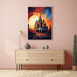 Vibrant St. Basil's Cathedral Travel Art Poster