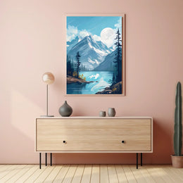 Vintage Cityscape Architecture Art Poster