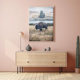 Majestic Bison In Winter Poster