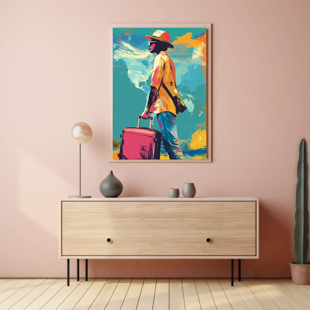 Vintage Parisian Café Scene Art Poster