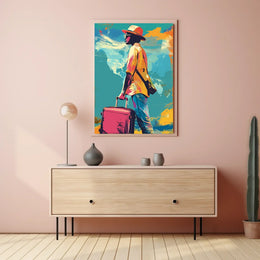 Vintage Parisian Café Scene Art Poster