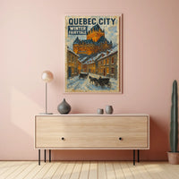 Quebec City Winter Fairytale Poster