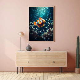 Clownfish In The Deep Poster PosterGoat