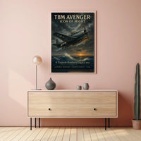 TBM Avenger Aviation Poster Vintage Military Wall Art
