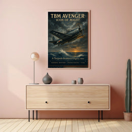 TBM Avenger Aviation Poster Vintage Military Wall Art