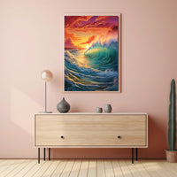 Oceanic Sunset Symphony Poster PosterGoat