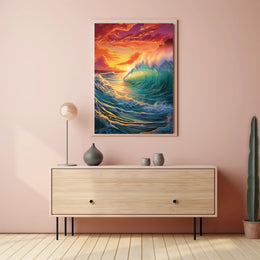 Oceanic Sunset Symphony Poster PosterGoat