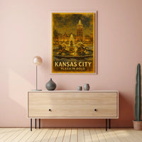 Kansas City Plaza in Gold Poster