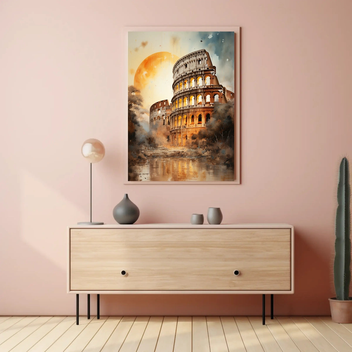 Colosseum Glory Ancient Rome Travel Poster
