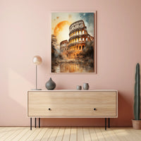 Colosseum Glory Ancient Rome Travel Poster