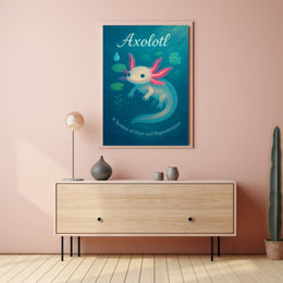 Axolotl Poster Whimsical Hope And Regeneration Art Print