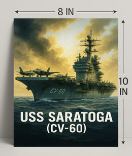 USS Saratoga (CV-60) Poster PosterGoat