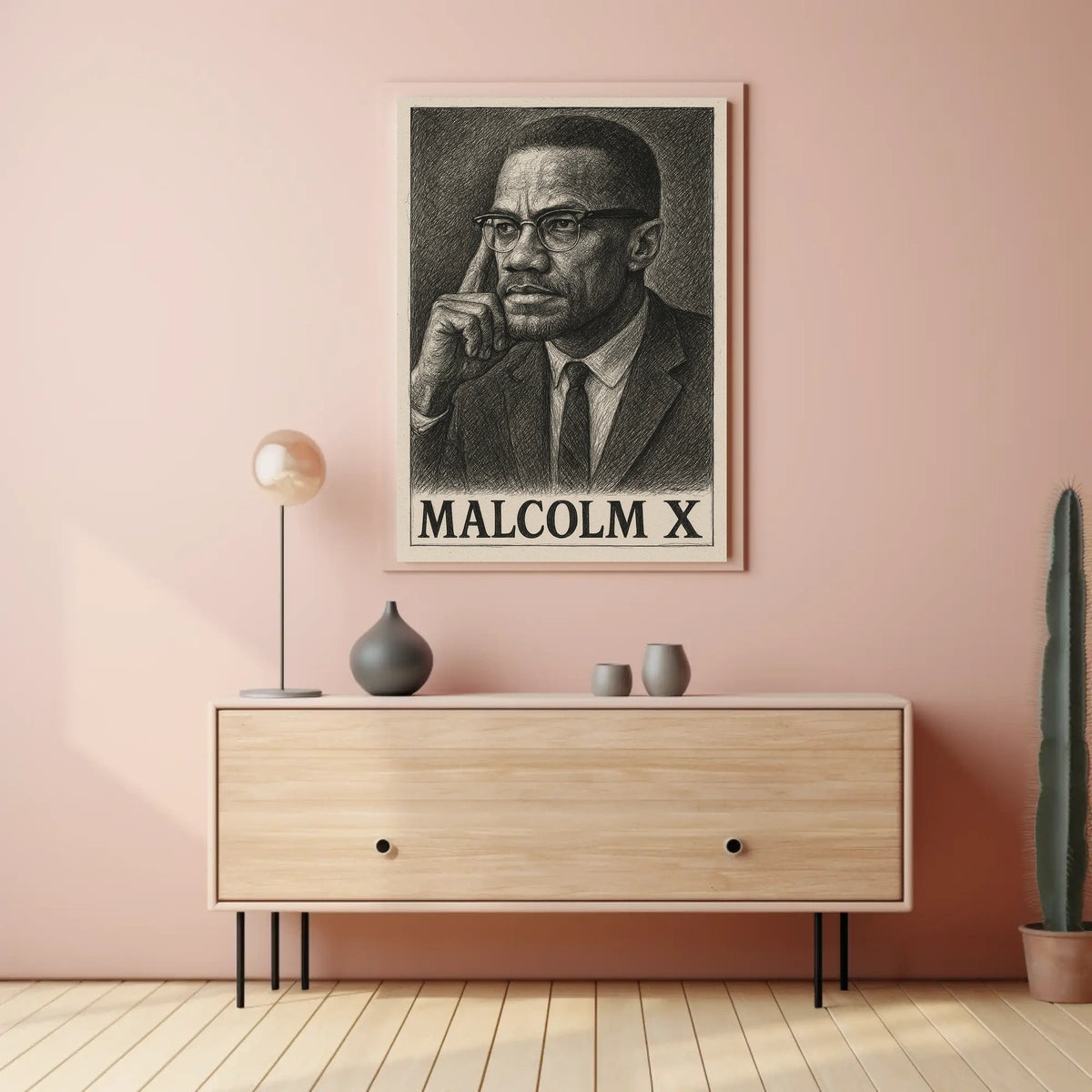 Malcolm X Portrait Poster