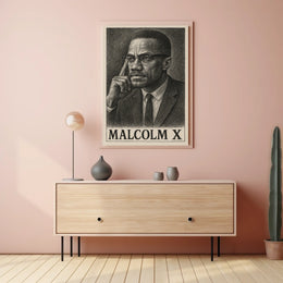 Malcolm X Portrait Poster