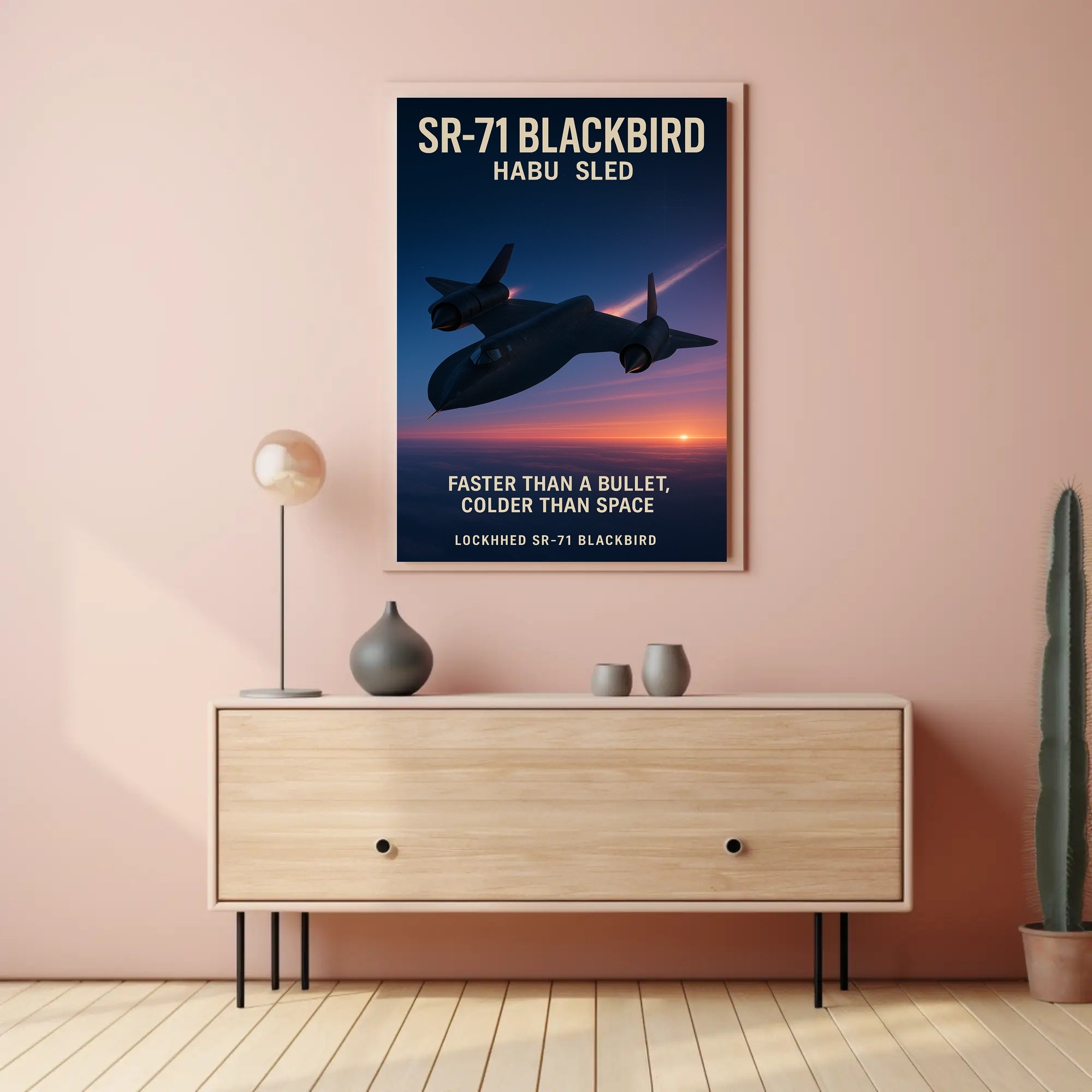 SR-71 Blackbird Vintage Aviation Cold War Military Poster