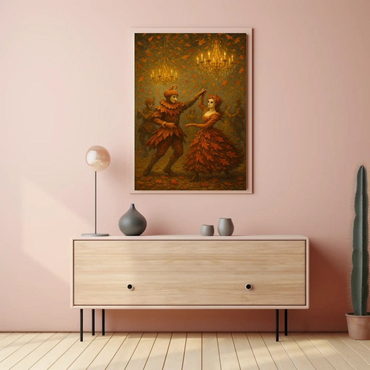 Autumn Masquerade Baroque Elegance Poster