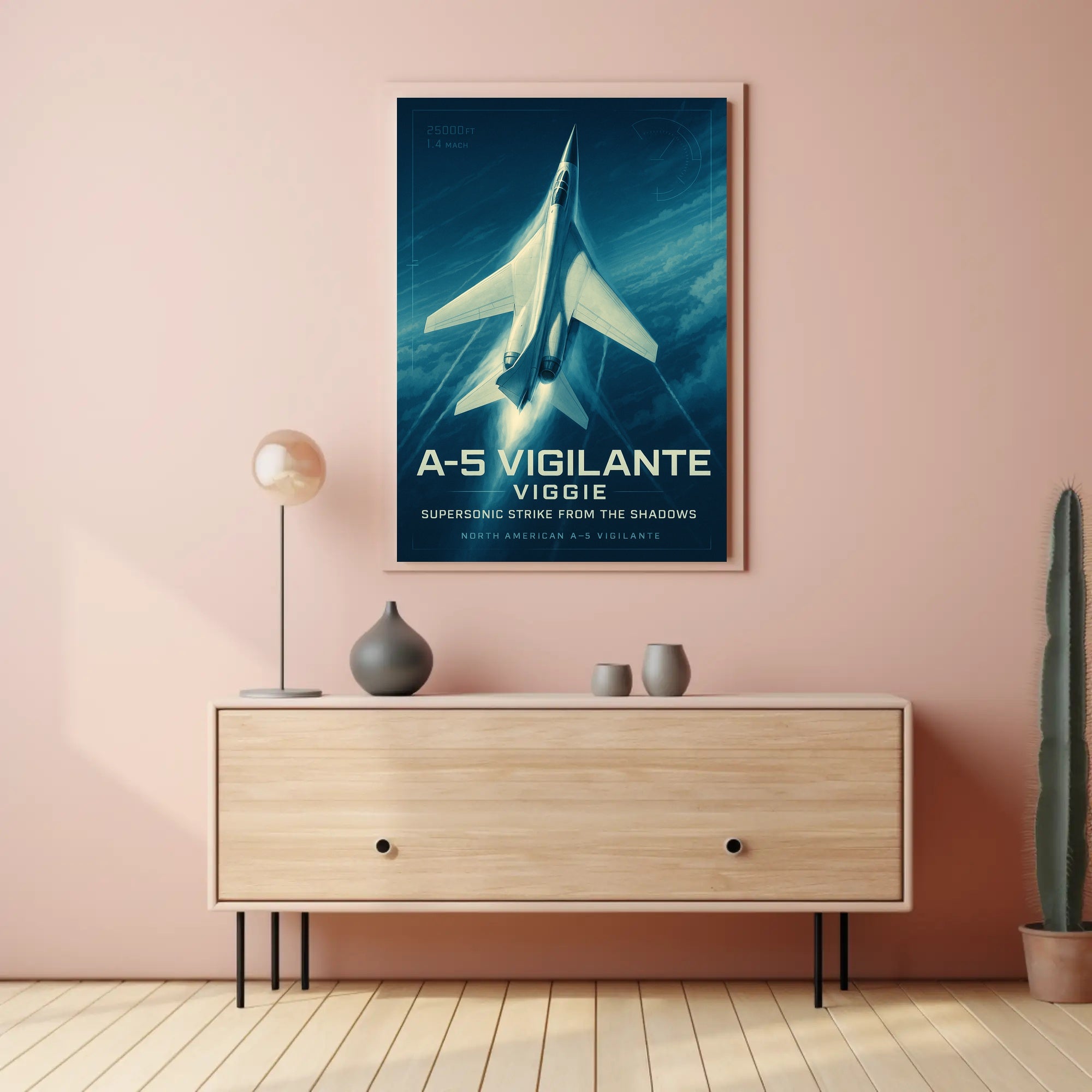 Supersonic Aircraft A-5 Vigilante Art Military Recruitment Poster