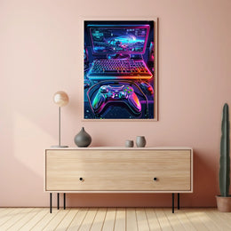 Neon Gaming Universe Poster
