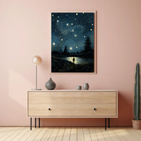 Starry Night Reflections Poster PosterGoat