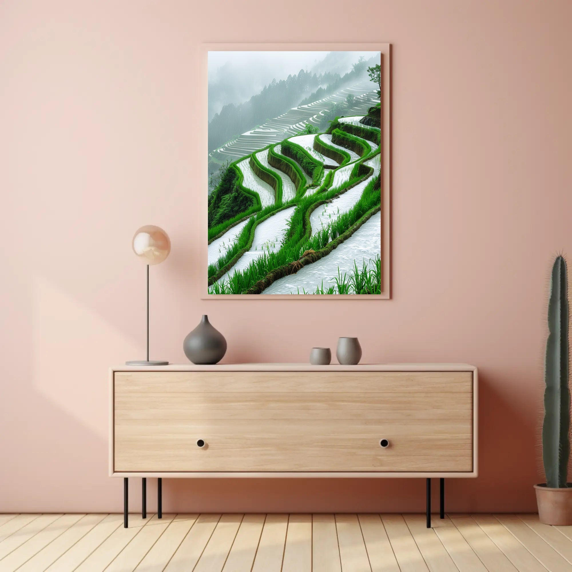 Terraced Rice Fields Serenity: Cultural or Heritage Poster PosterGoat