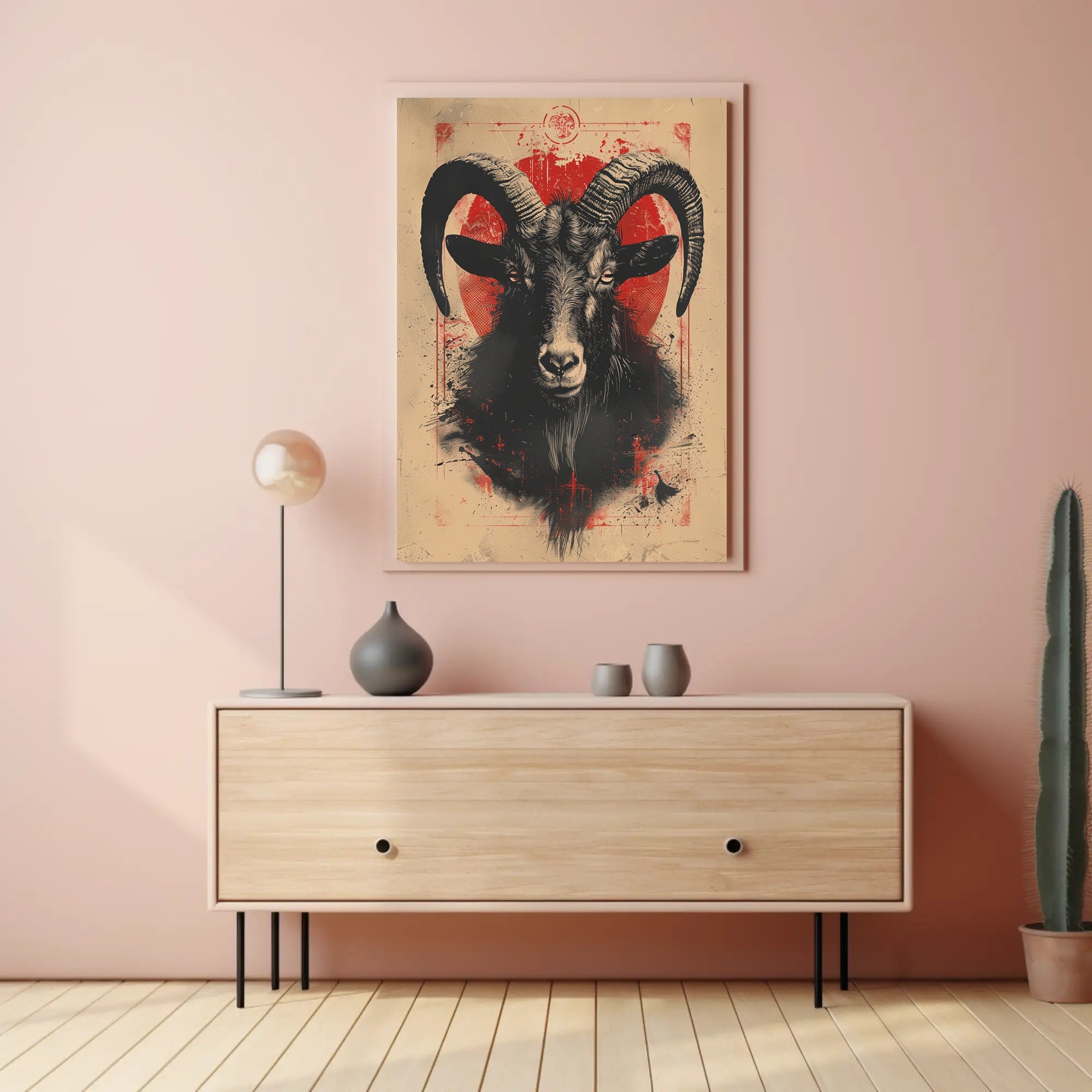 Majestic Goat Art Print Poster for Home Decor and Nature Lovers PosterGoat