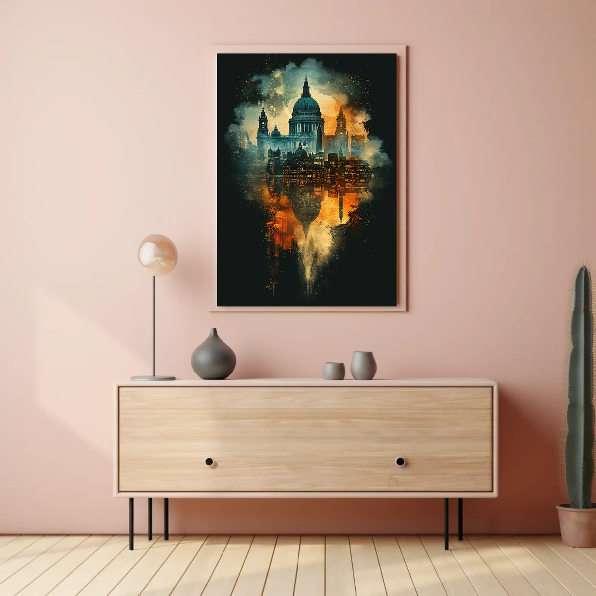 Cityscape Reflections Poster