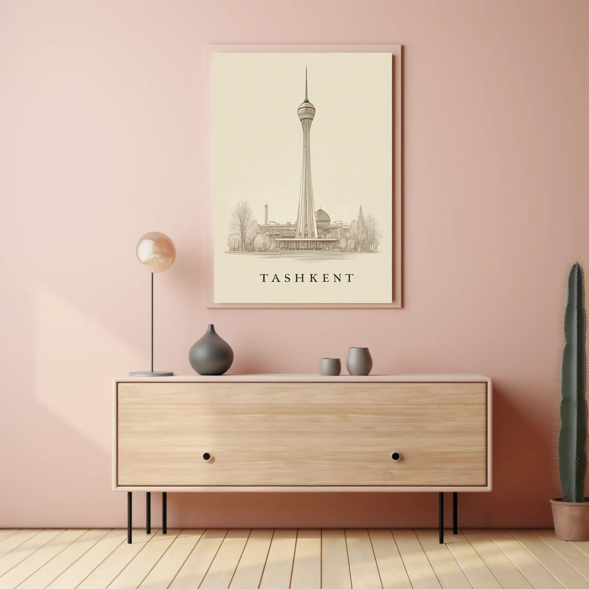 Tashkent Tower Illustration Poster