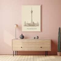 Tashkent Tower Illustration Poster