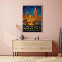 Kansas City Plaza In Gold Poster