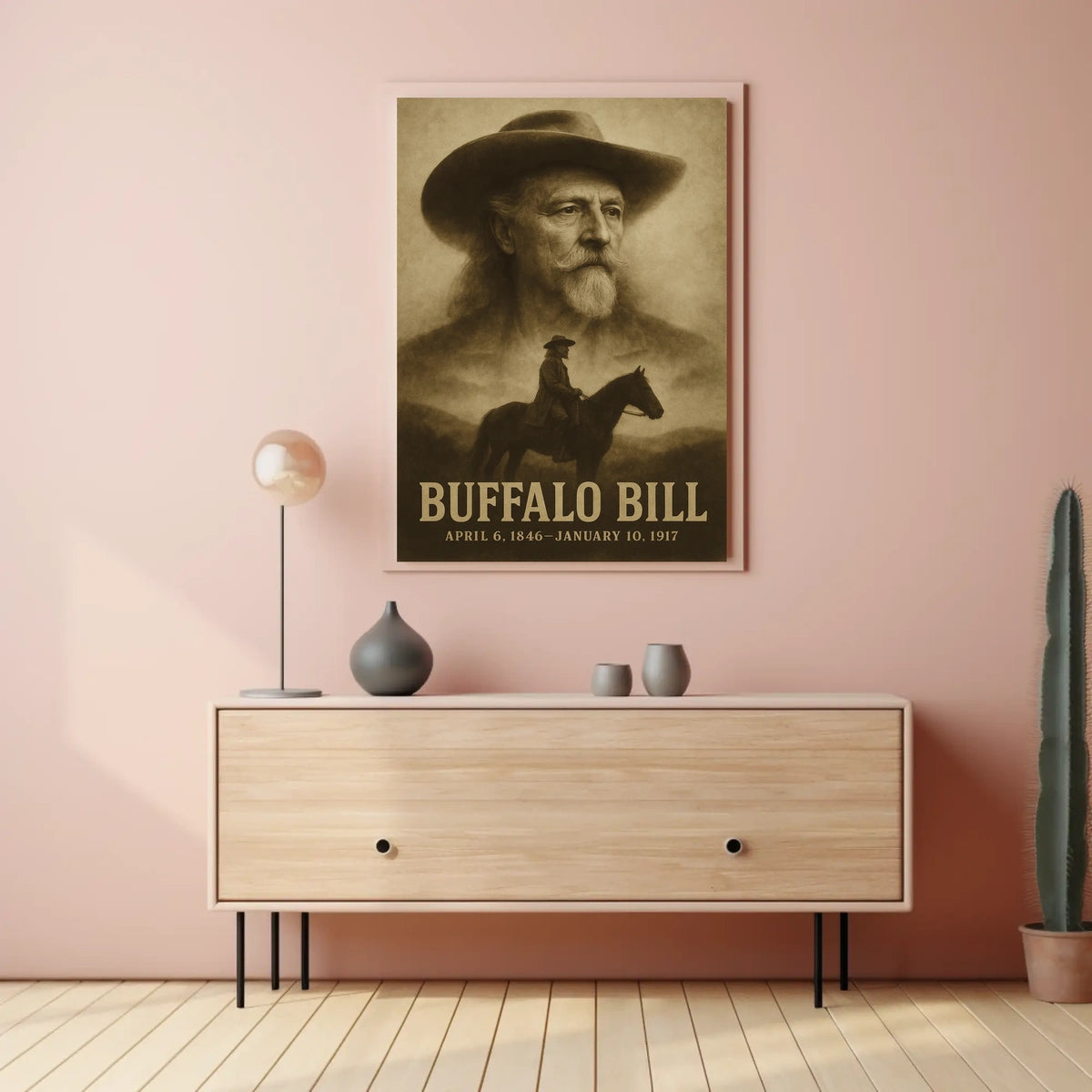 Buffalo Bill Portrait Artwork Chic Historical or Presidential Poster