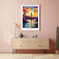 San Francisco Sunset Poster PosterGoat
