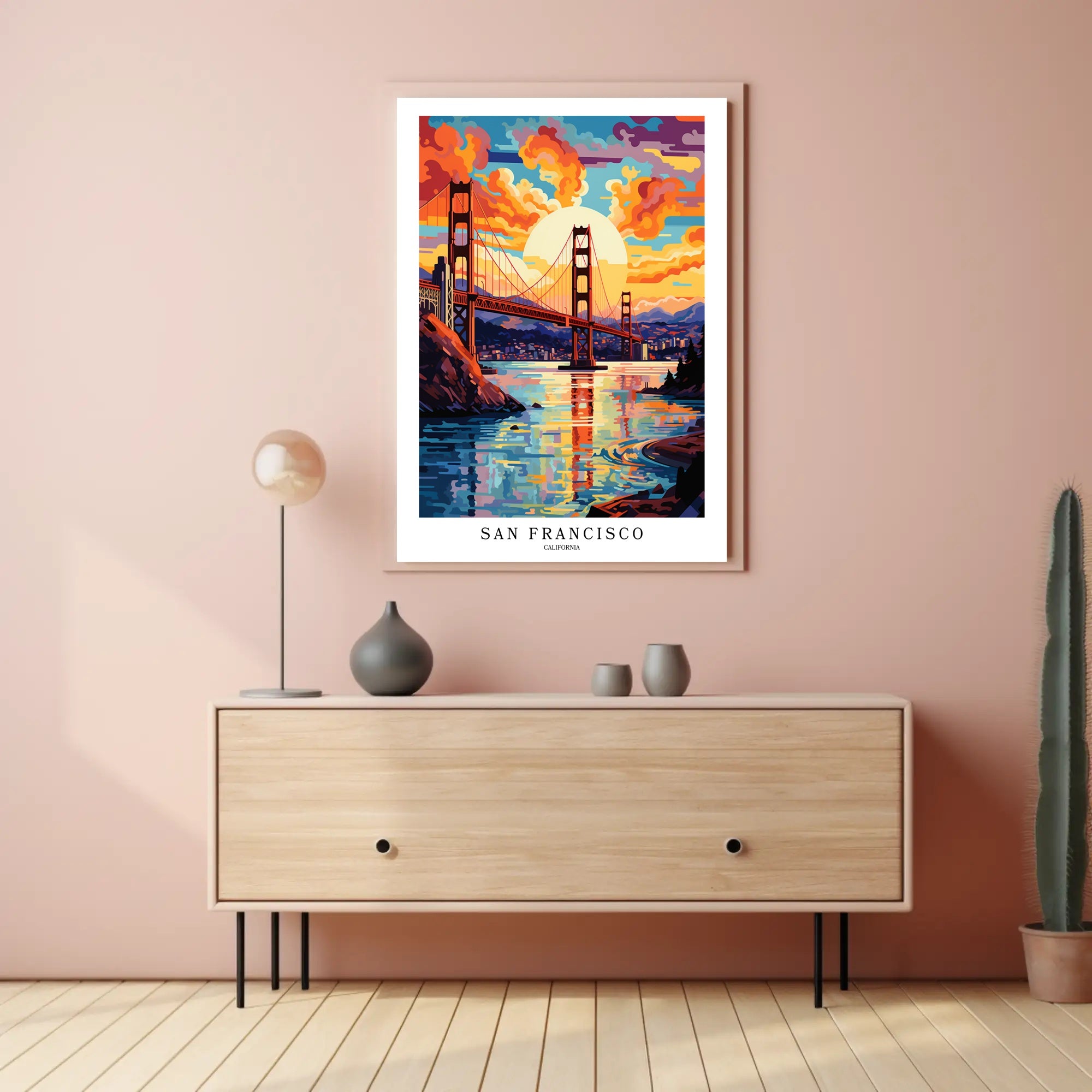 San Francisco Sunset Poster PosterGoat