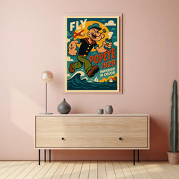 Popeye Vintage Poster Print 1929 Wander In Color