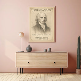James Madison 4th President Sketch Poster Art Print PosterGoat