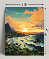 Tropical Sunset Serenity Poster