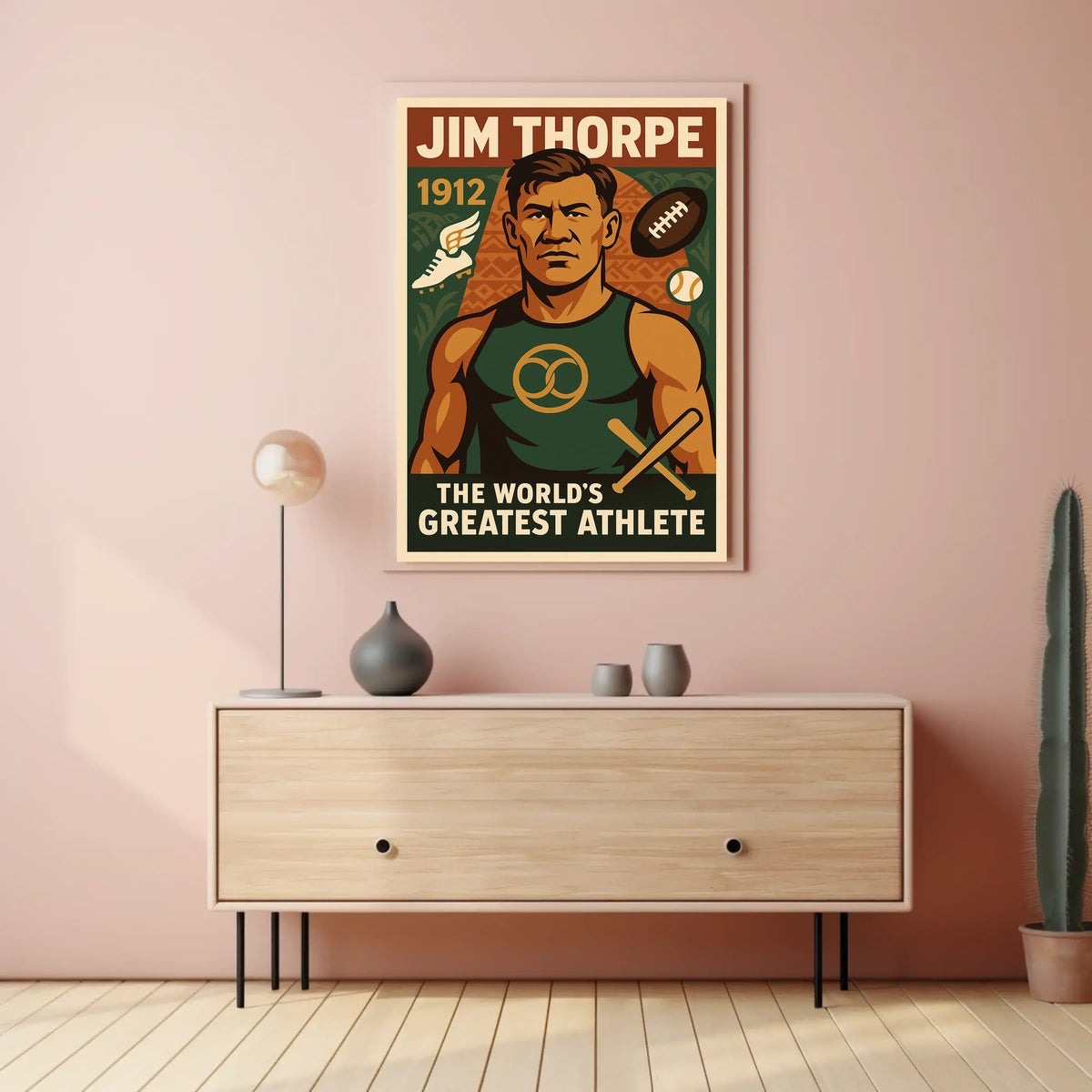Jim Thorpe Legendary Athlete Poster