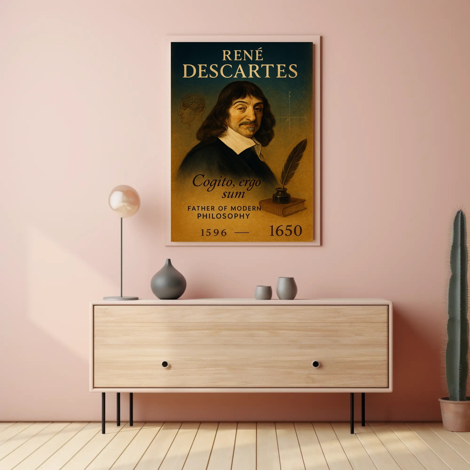 René Descartes Modern Philosophy Poster PosterGoat