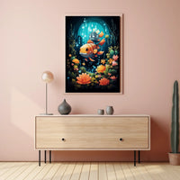 Whimsical Underwater Adventure Poster with Colorful Fish