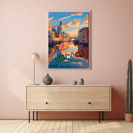 Scenic Venice at Sunset Poster