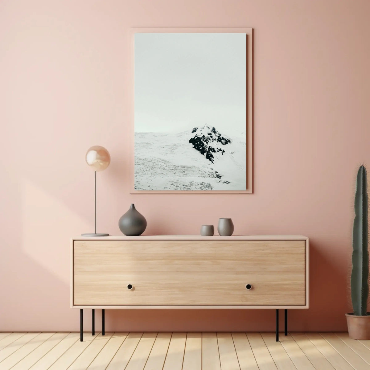 Serene Snow-Covered Mountain National Park Poster